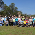 60+ attend the commemoration with new plaque and monument on Temple Hill, Colonia Pacheco, Chihuahua, Mexico